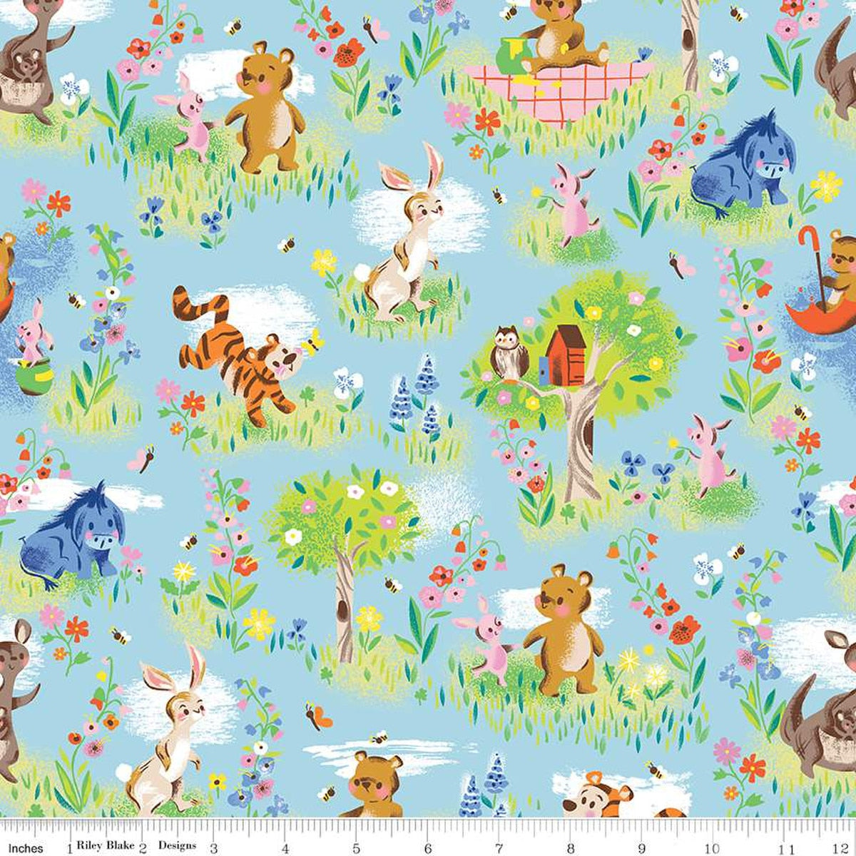 100 Aker Woods Picnic Main Sky - C15170-Sky - by Jill Howarth for Rile ...